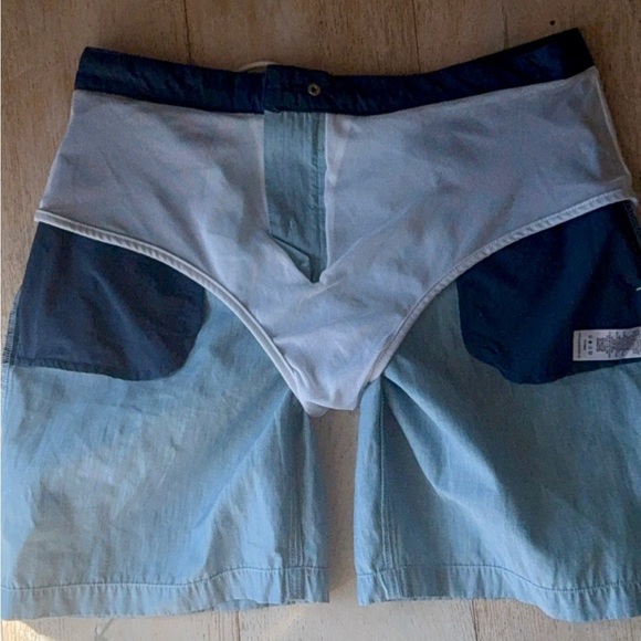 Solid & Striped chambray & Navy  Blue 7" Inseam Board Shorts NWOT - Picture 9 of 12